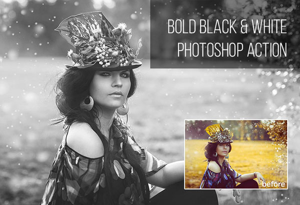 black and white photoshop action download